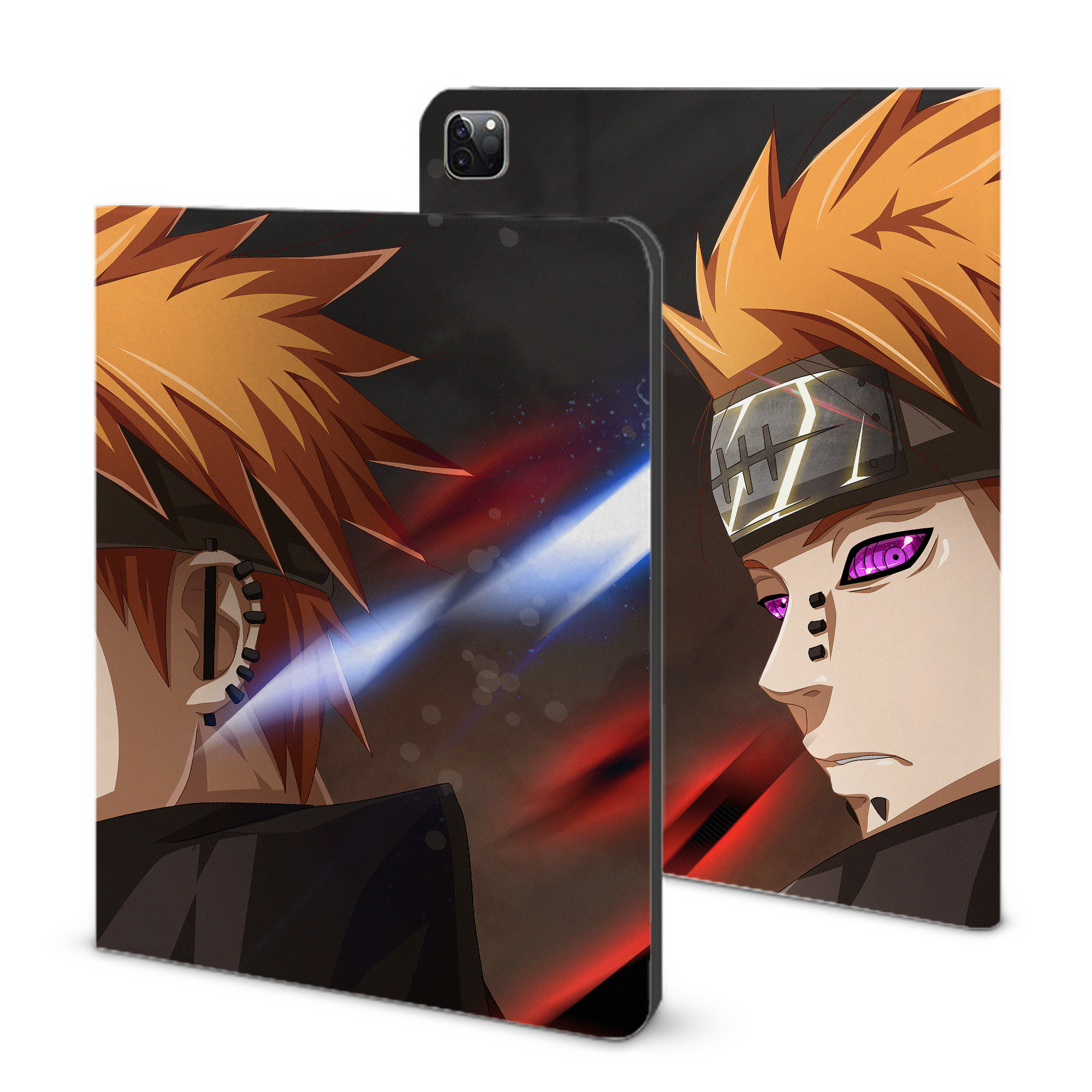 （画像用） NARUTO -ナルト- NARUTO -ナルト- 疾風伝 IPad ケース ブック型 PUレザー TPU 耐衝撃 軽量 薄型 ペン収納なし 全面保護 IPad 各モデル対応